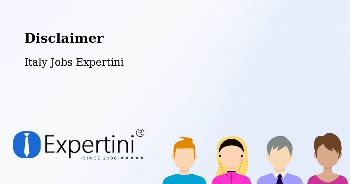 Disclaimer – Cingoli - Italy Jobs Expertini