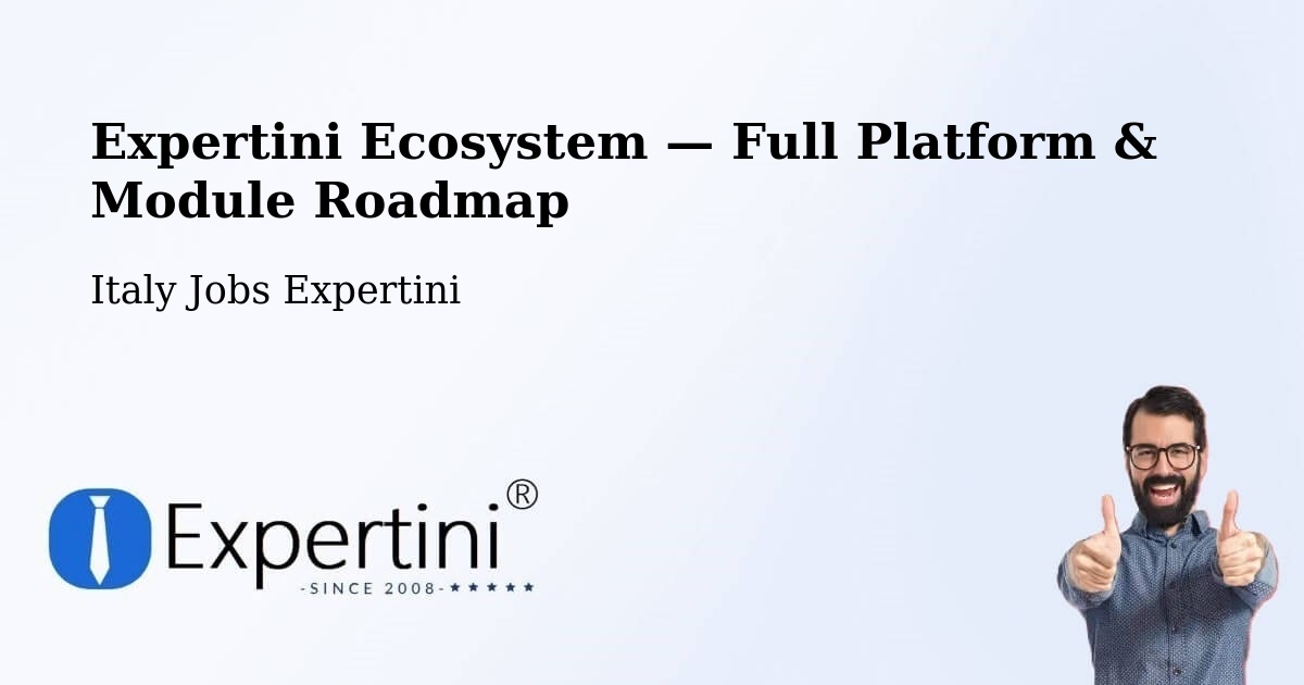 Expertini Ecosystem — Full Platform & Module Roadmap – Cingoli
