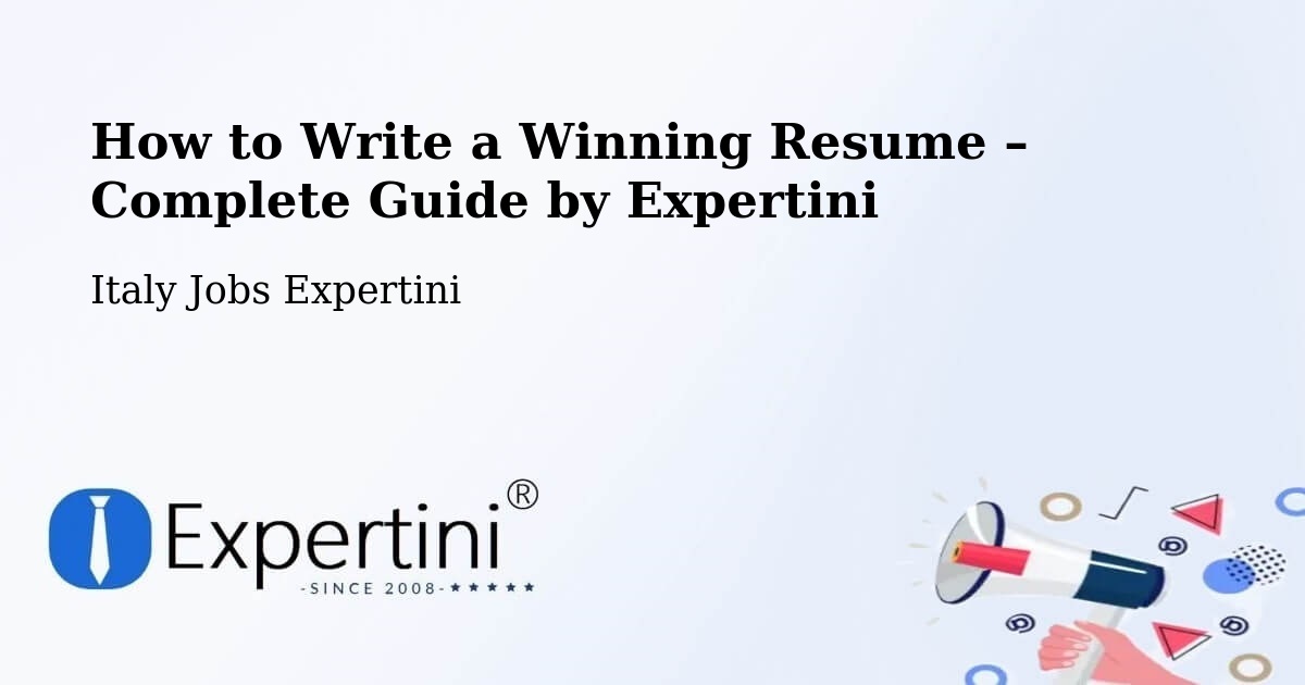 Resume Writing Guide for Job Seekers – Cingoli - Cingoli, Italy Jobs Expertini
